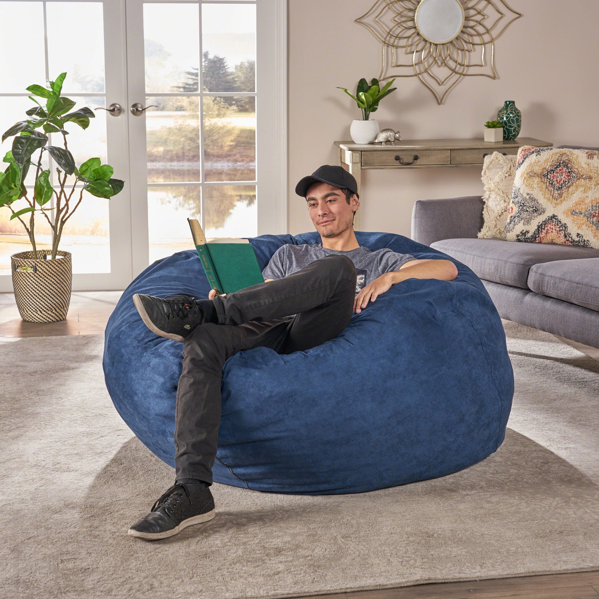 Comfortable High Density Shredded Foam Bean Bag Chair With Removable Cover