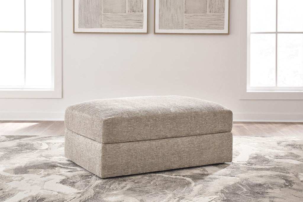 Nexora-Court - Oversized Accent Ottoman - Burlap