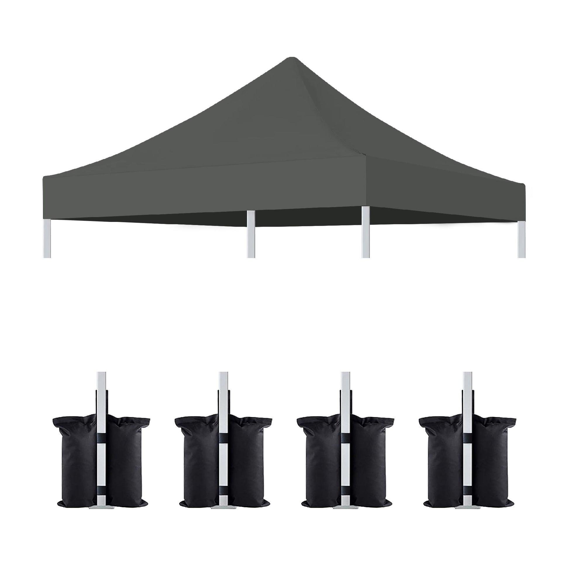 Canopy Replacement Top With 4 Pack W8 Bags, Pop Up Tent Cover Only, Frame Not Included