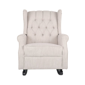 Sheila - Contemporary Fabric Tufted Wingback Rocking Chair
