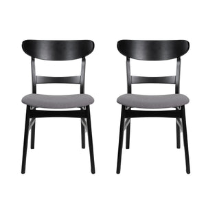 Dining Chair With Upholstered Seat - Dark Gray