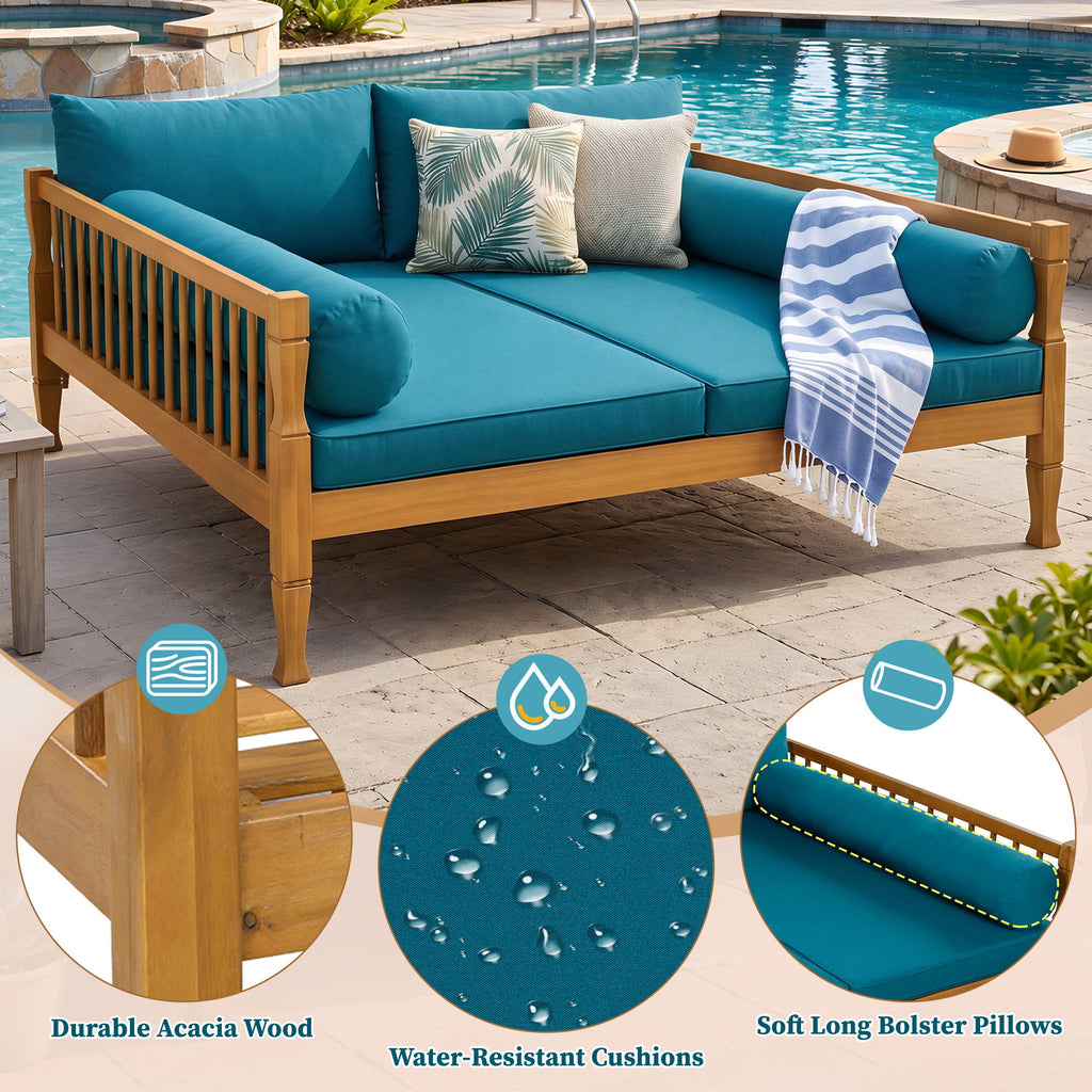 Outdoor Sofa Bed, 2 In 1 Patio Daybed For Backyard
