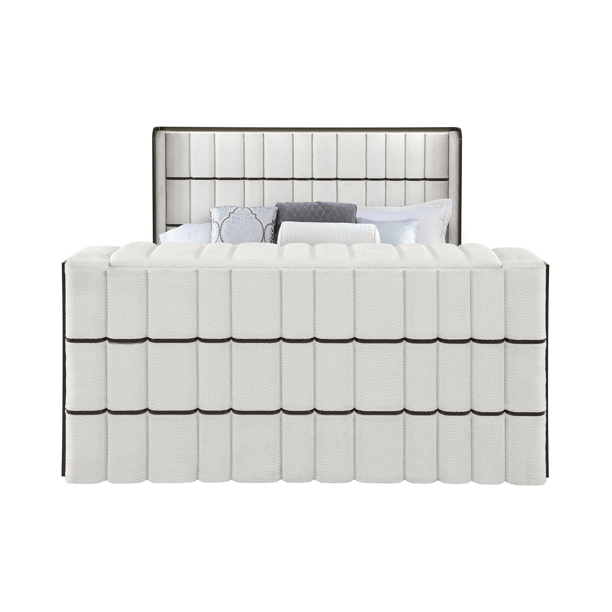 Isaiah - Bed With TV Lift-LED Speakers And Fireplace