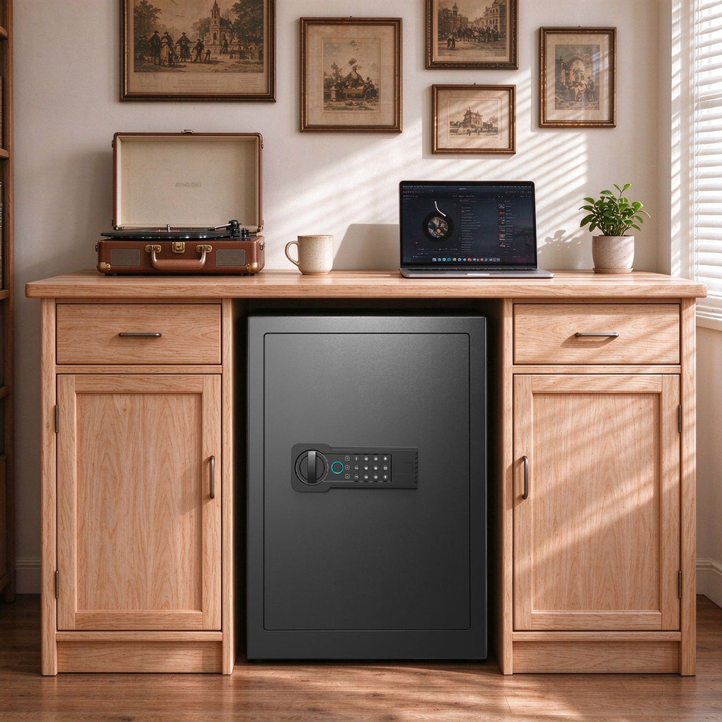 Home Safe, Fingerprint & Digital Keypad Lock, Security Cabinet