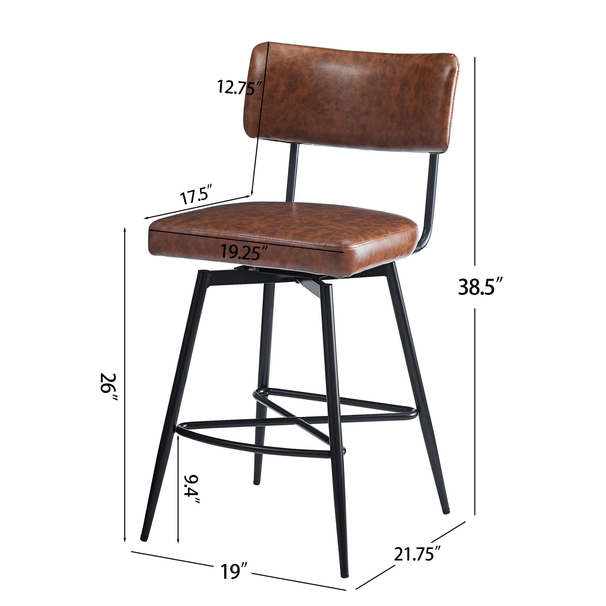 Retro Swivel Counter Stools (Set of 2)