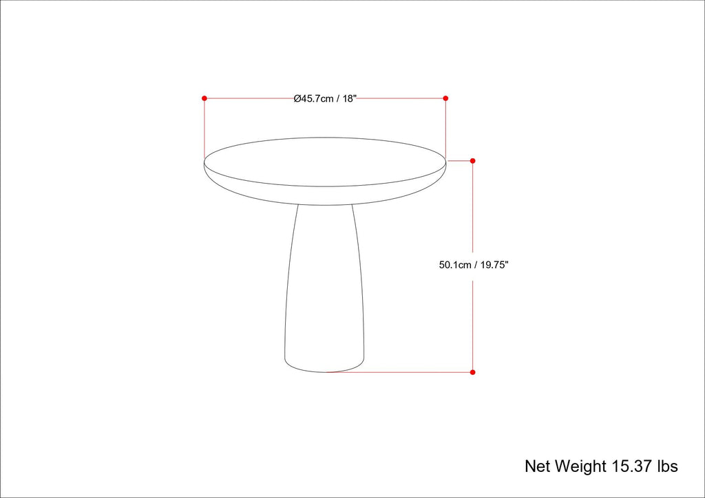 Dominique - Cast Aluminum Side Table - Brown