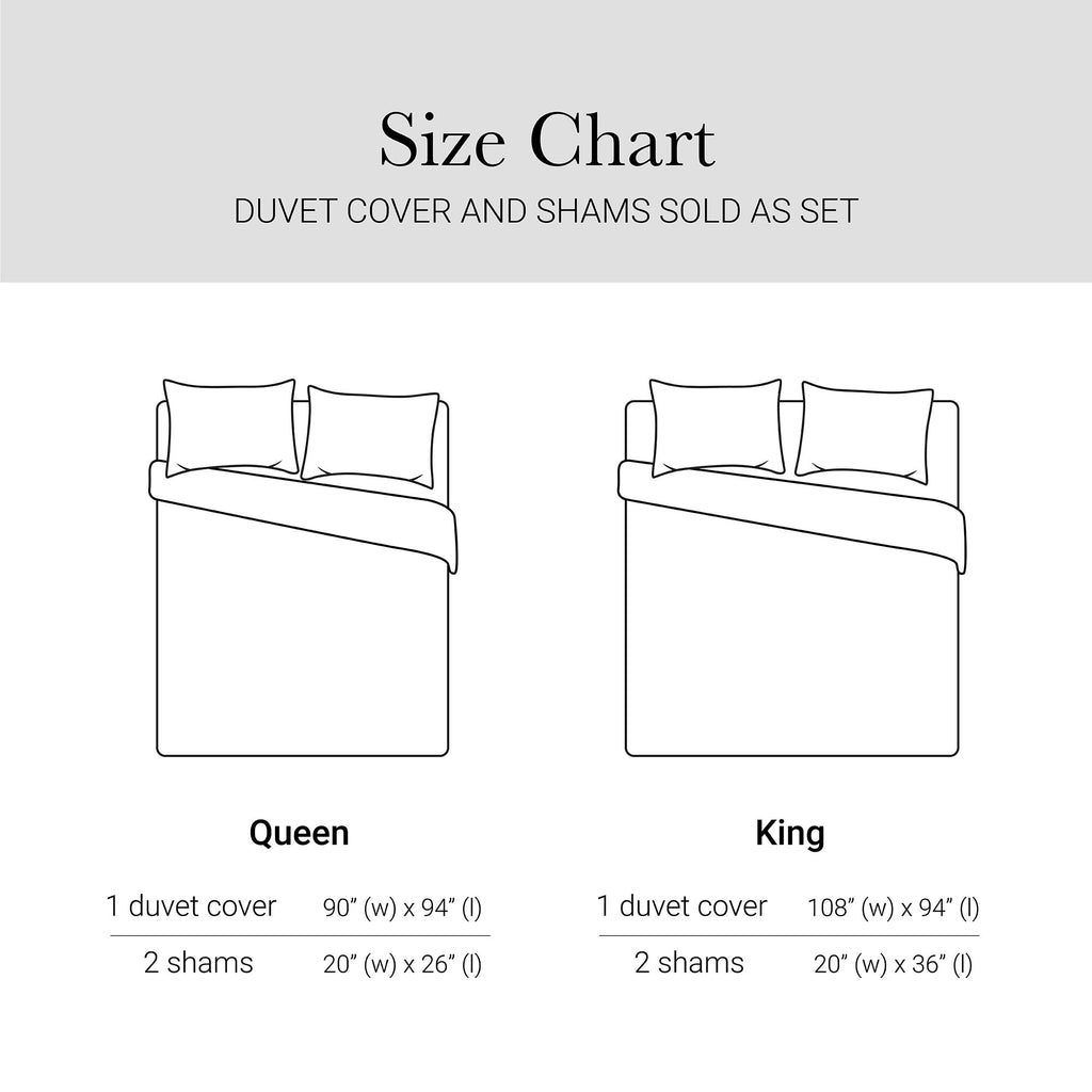 Linen Blend - Full/Queen Duvet Cover Set - White/Gray