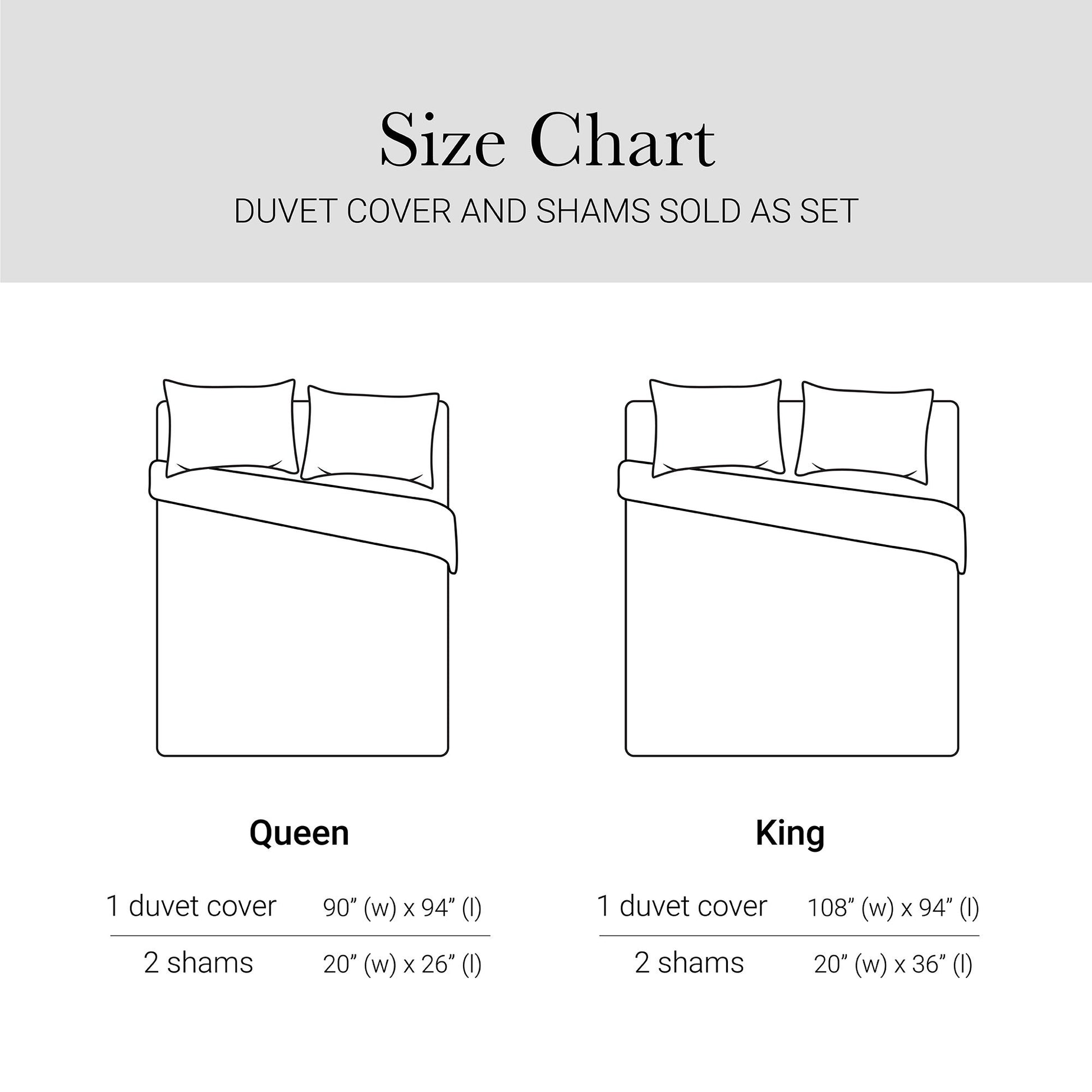 Linen Blend - King/California King Duvet Cover Set - White/Gray