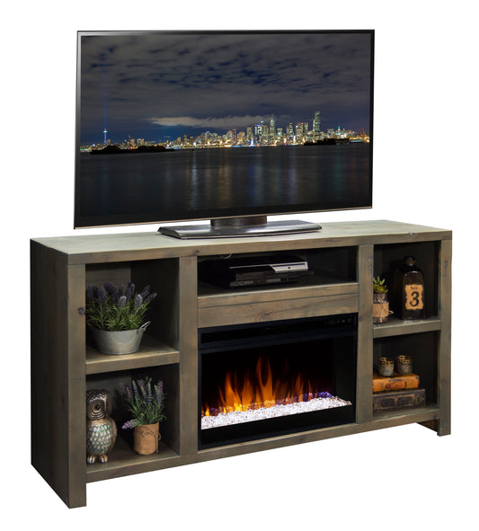 Joshua Creek - 62" Electric Fireplace TV Stand For TVs Up To 70" - Barnwood