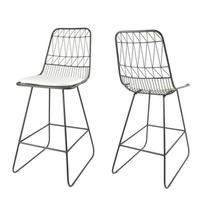 Yearning - Iron Counter Stool With Water Resistant Cushion
