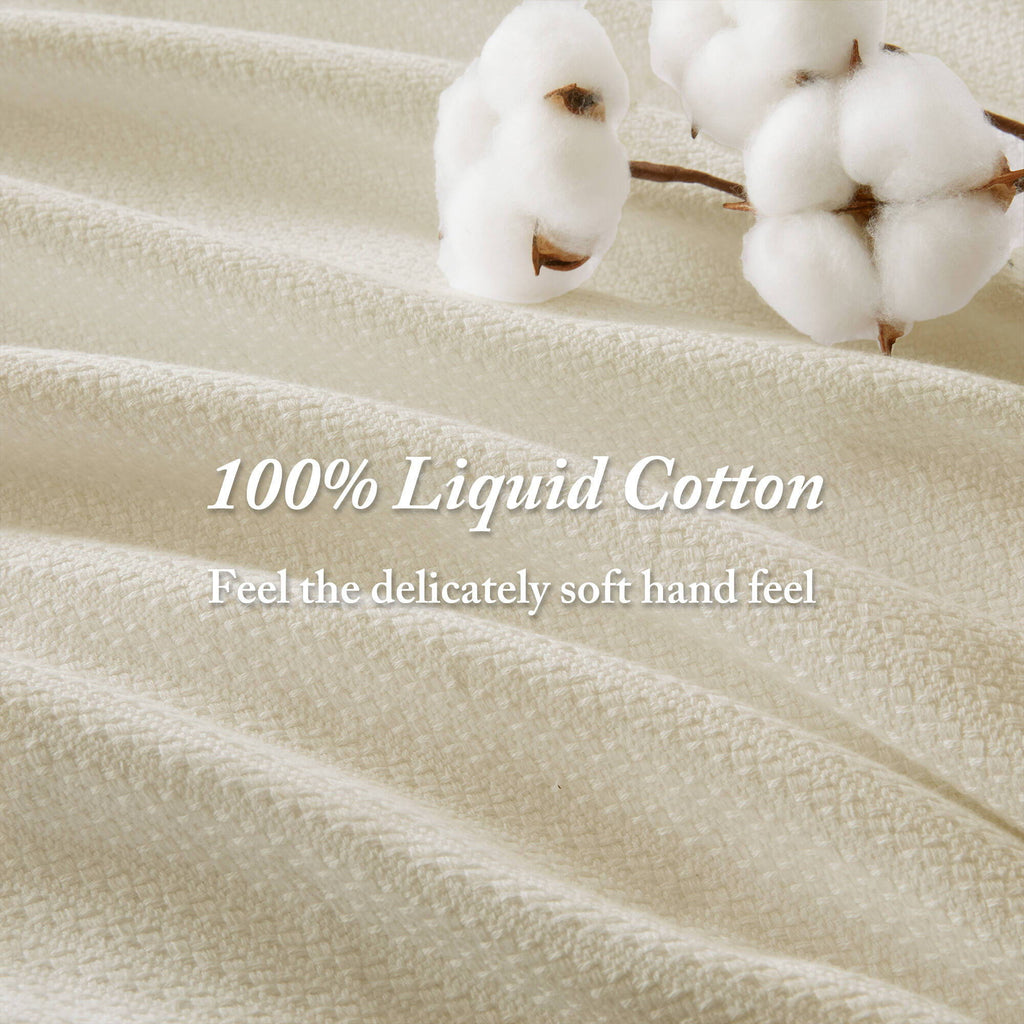 Liquid Cotton - Twin Blanket - Ivory