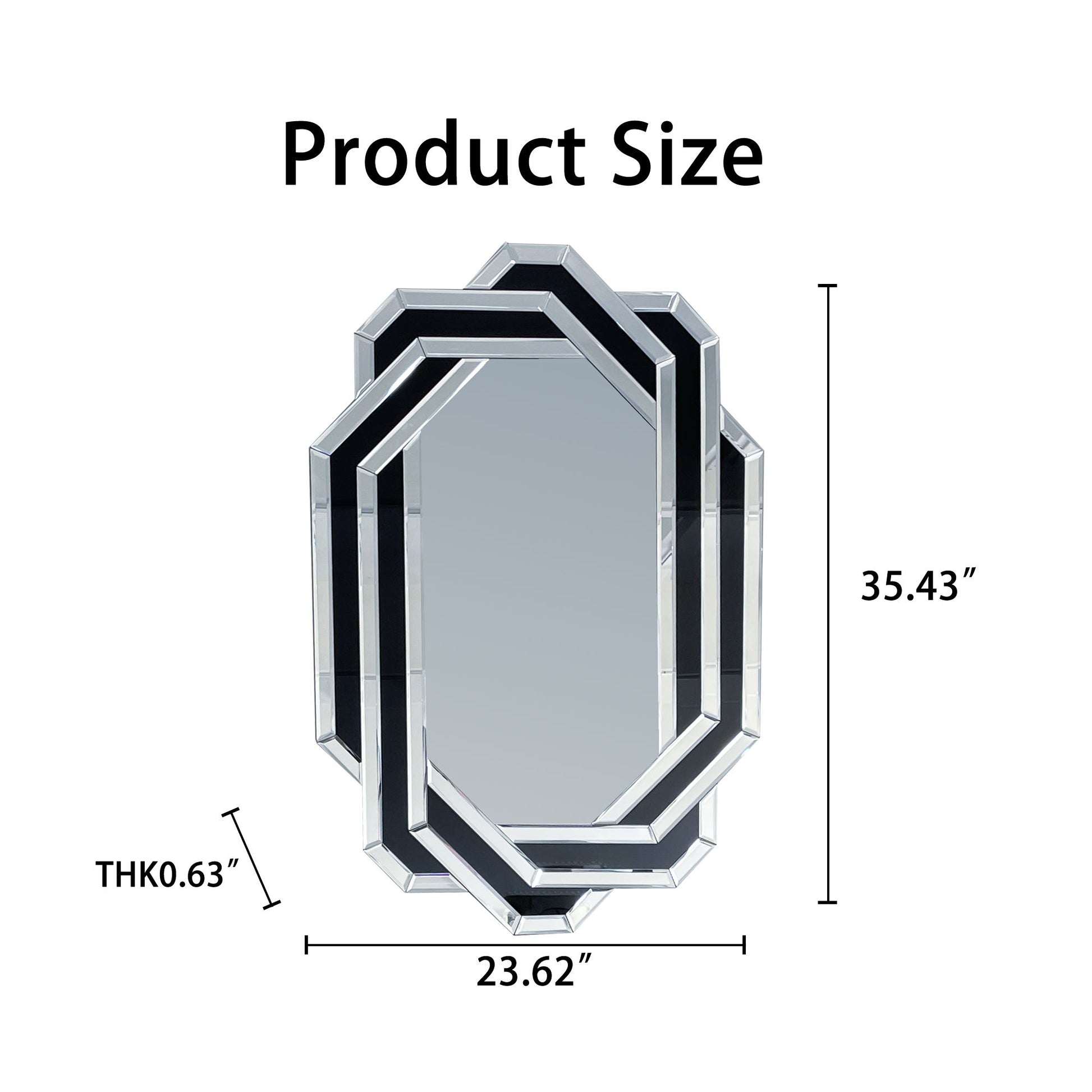 Diamond Wall Mirror - Silver