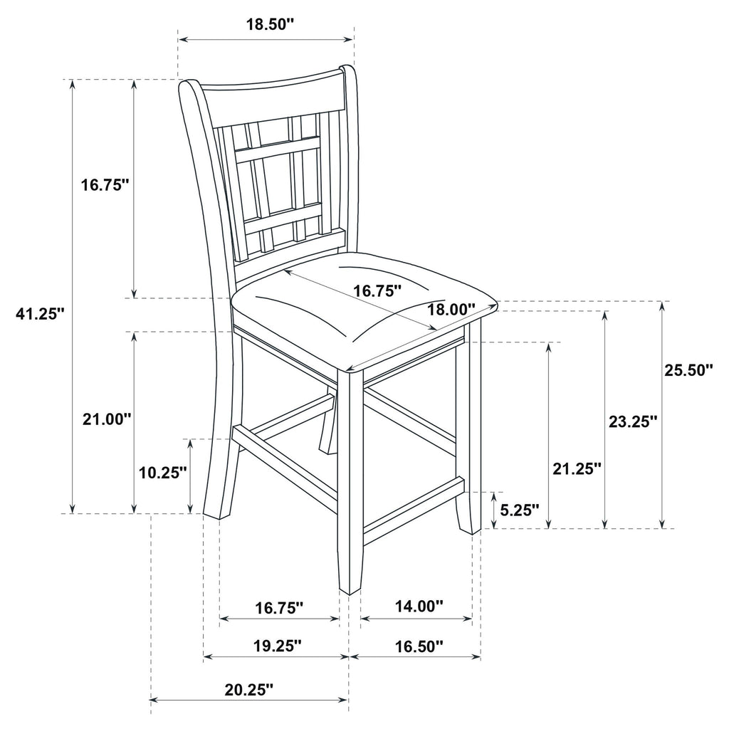 Davis - Counter Height Dining Chair Linen (Set of 2) - Light Oak
