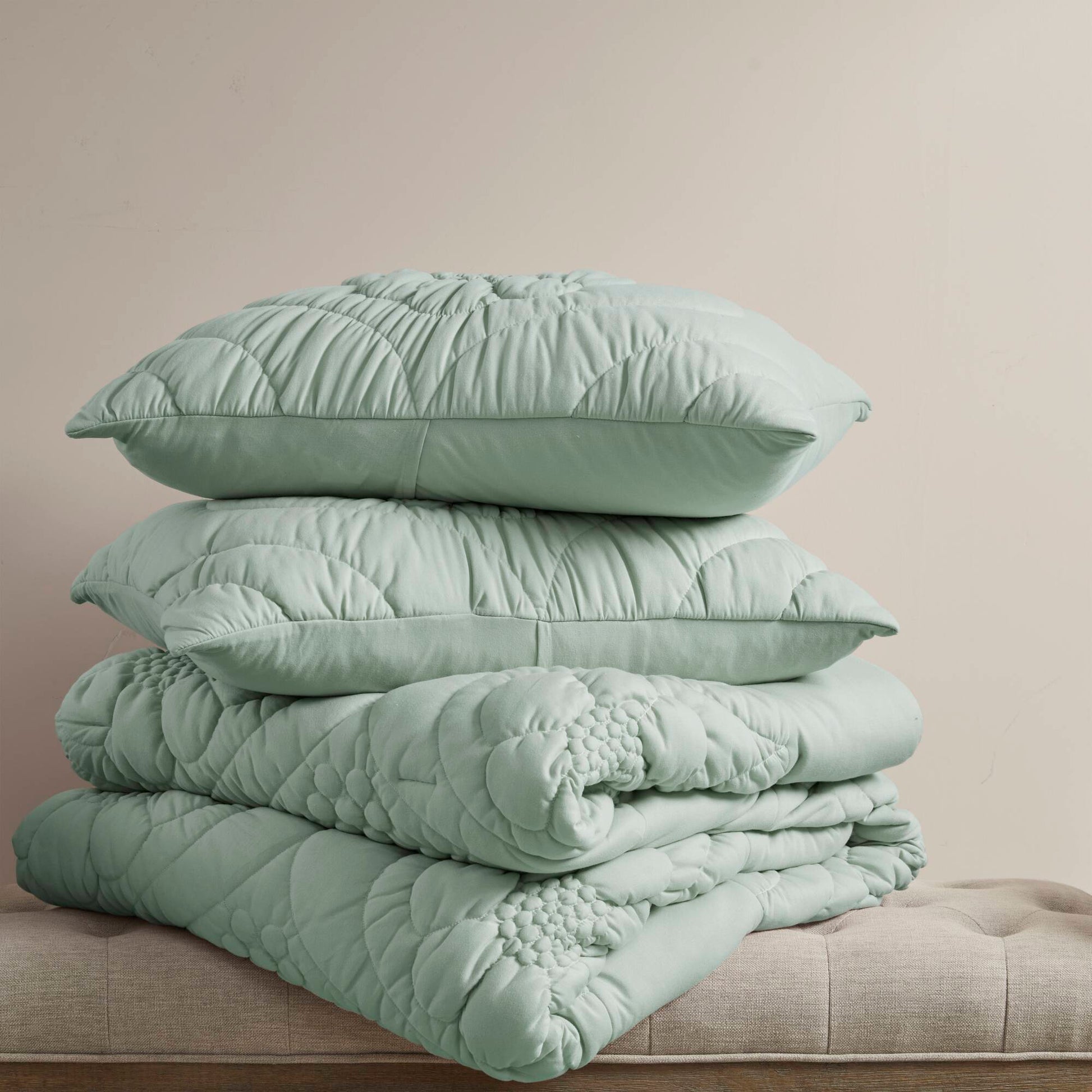 Elise - Full/Queen Comforter Set - Sage