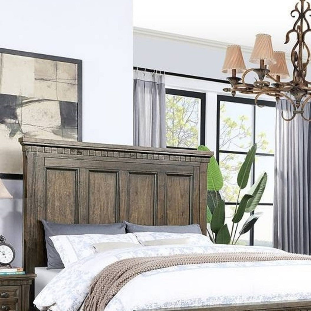 Panel Headboard Bed With Footboard Drawers
