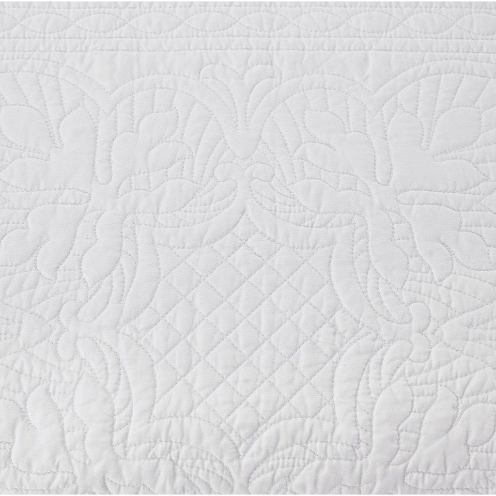 Tuscany - Twin 6 Piece Reversible Scalloped Edge Daybed Cover Set - White