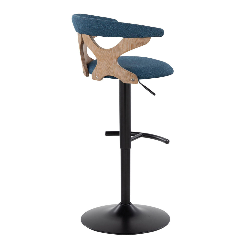 Gardenia - Contemporary Adjustable Barstool & Swivel With Rounded T Footrest (Set of 2)