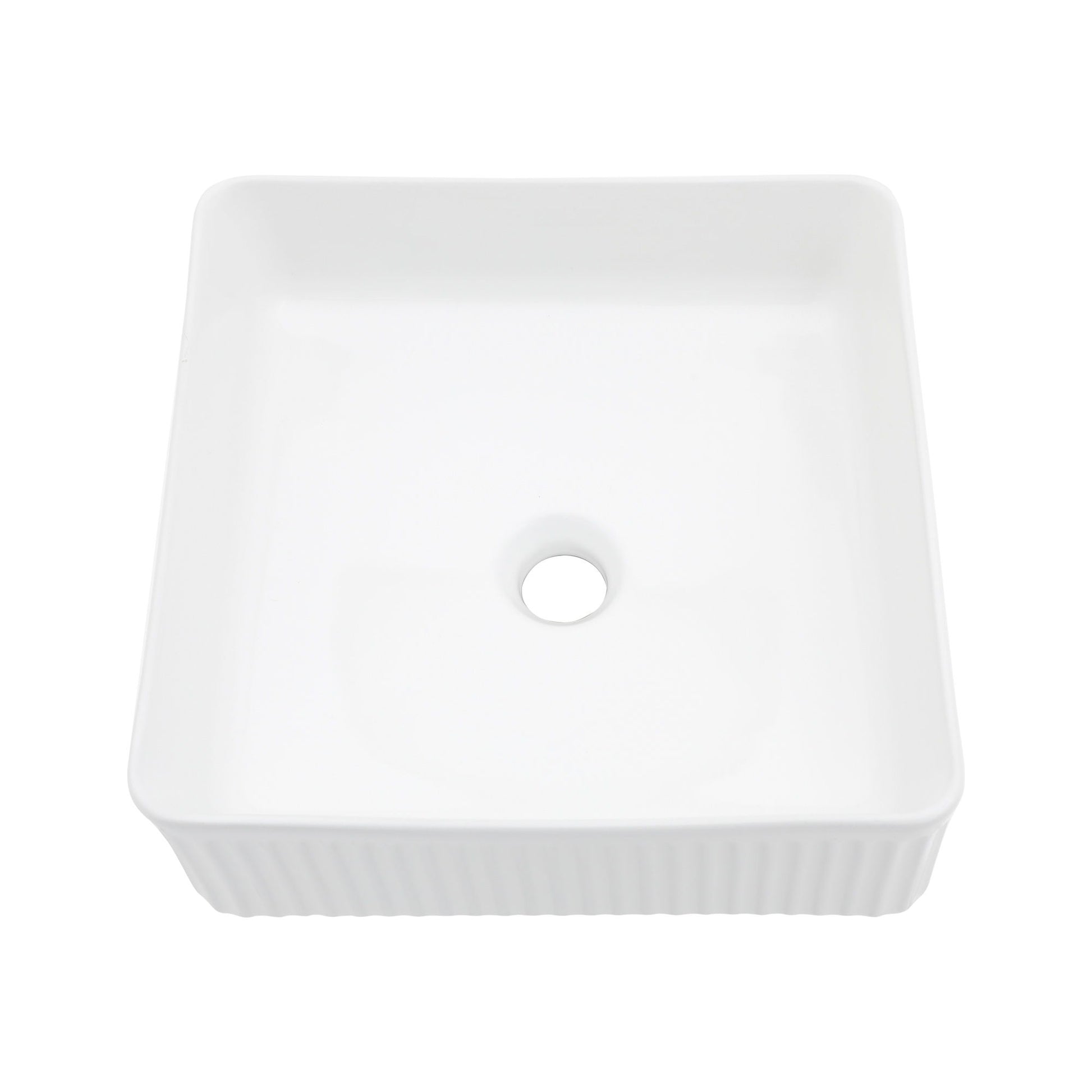 Modern Ceramic Rectangular Vessel Bathroom Sink