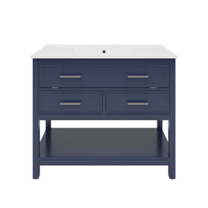 Bathroom Vanity With Ceramic Sink, Tip Out Tray & 2 Full Extension Drawers