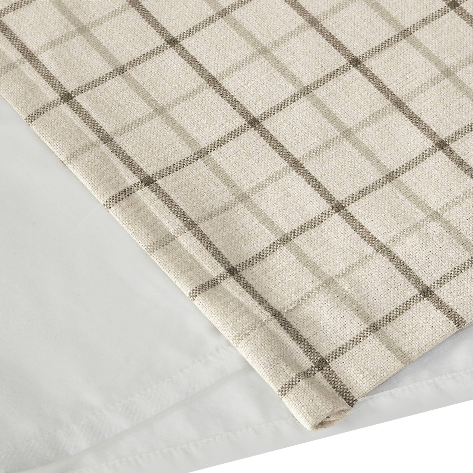 Anaheim - 95" Plaid Tab Top Panel - Natural