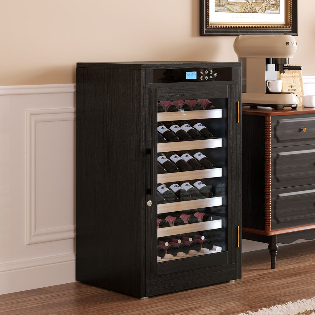 LED Touch Screen Grape Wine Cooler - Black
