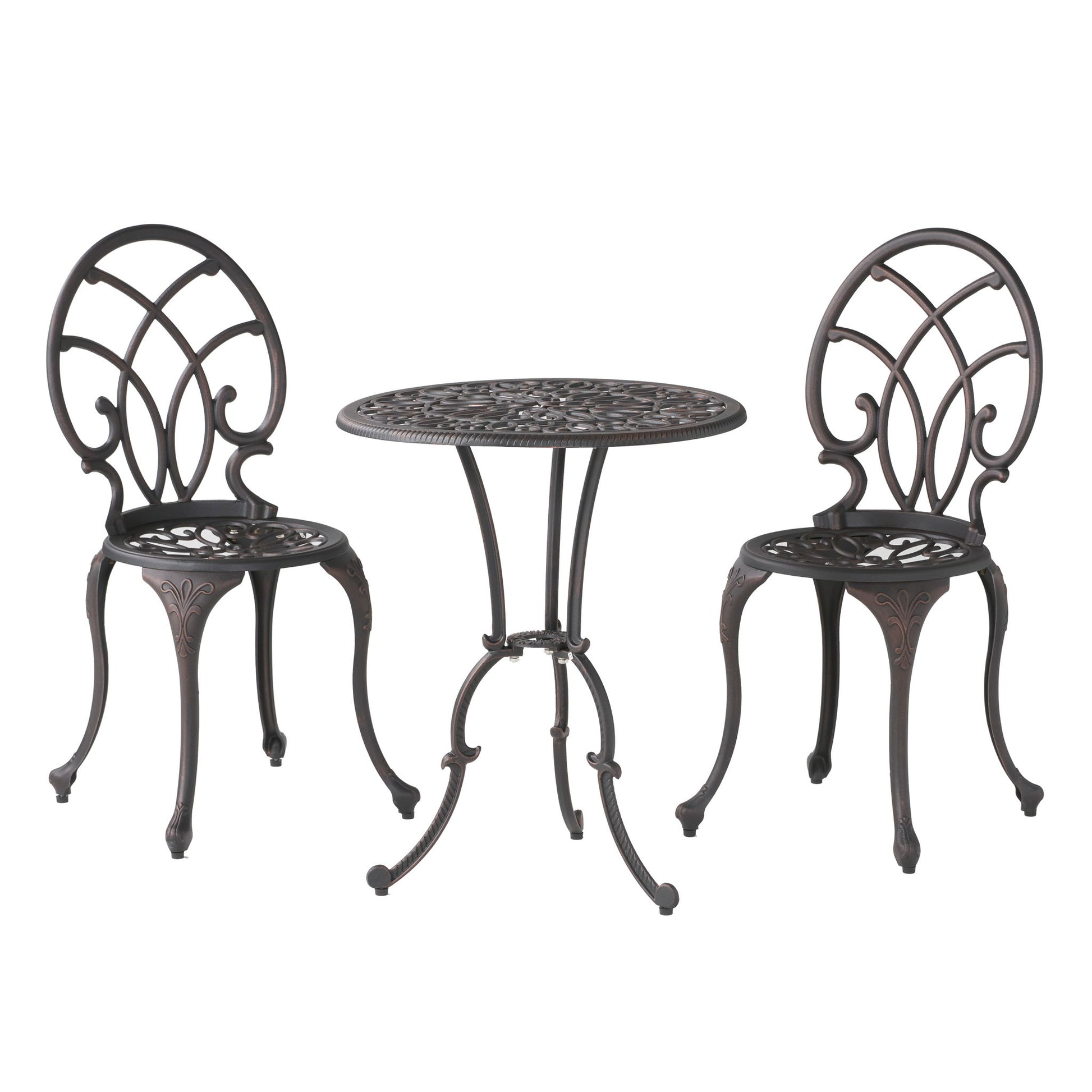 Charleston 3 Pieces Cast Bistro Set - Copper
