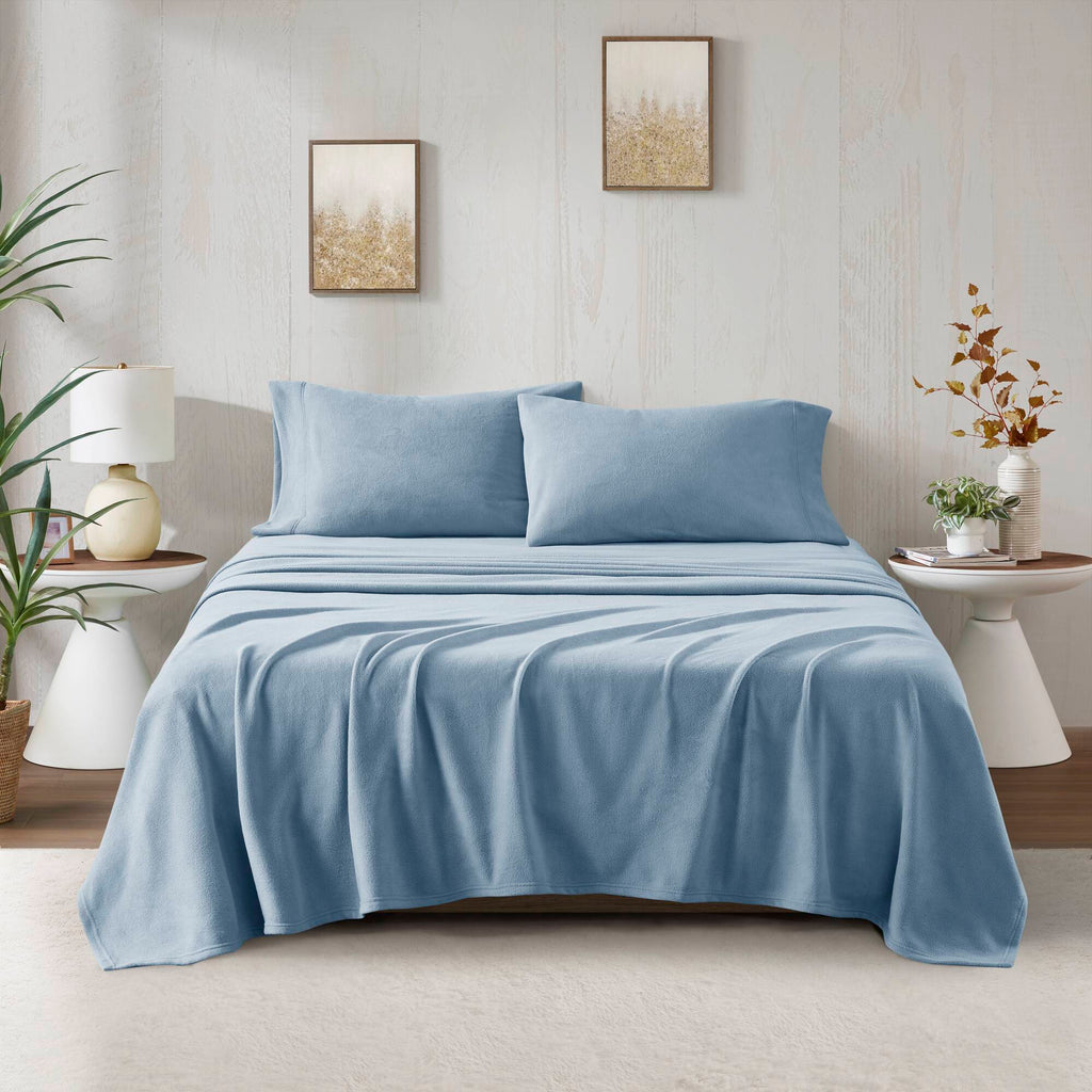 Micro Fleece - Twin Long Sheet Set - Blue