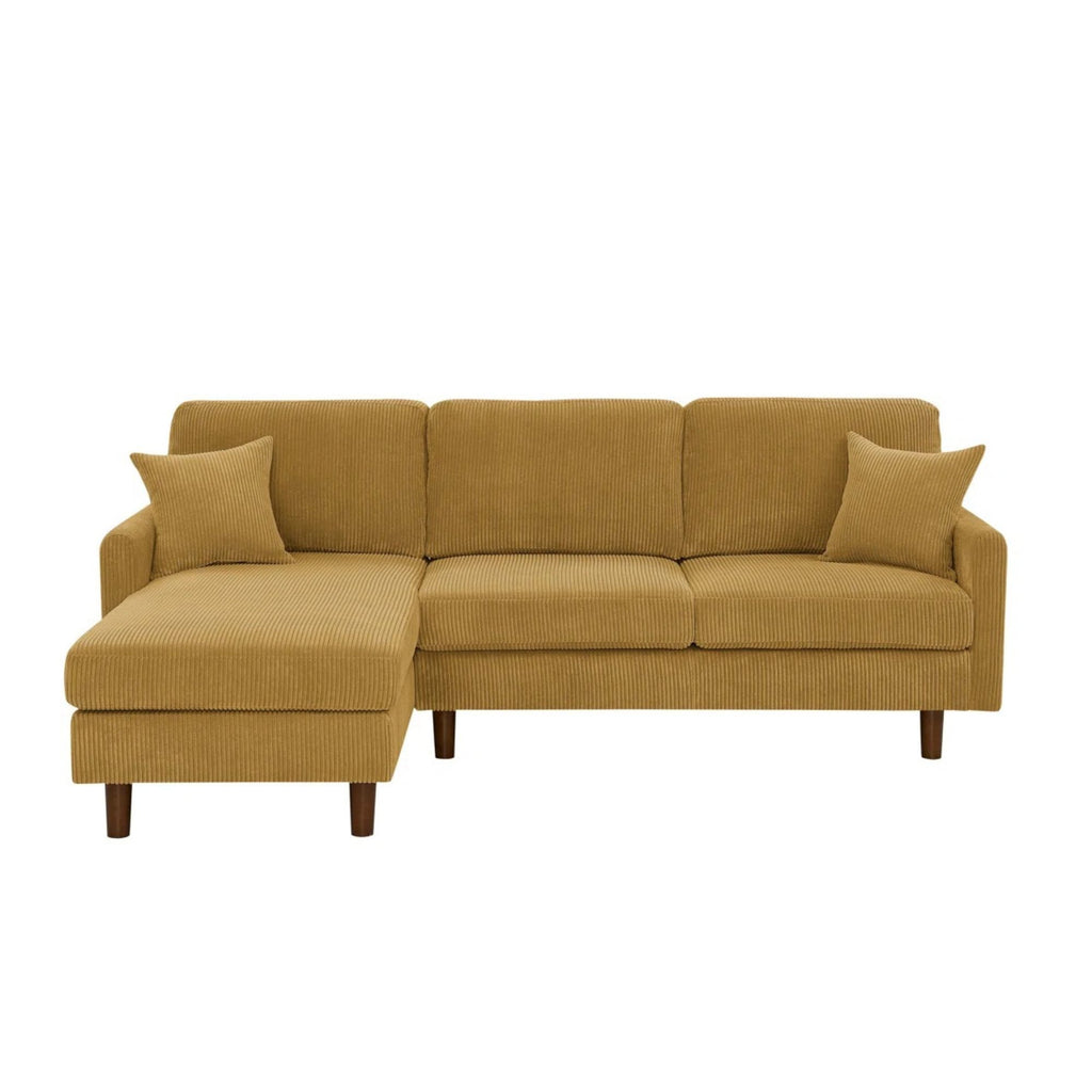 Upholstered Sectional With Toss Pillows