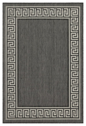 Sunshine - 5'3" X 7'3" Polypropylene Indoor, Outdoor Area Rug - Anthracite