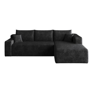 Cloud Sectional Sofa, Comfort U-Shaped Sofa For Living Room - Black