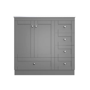 Shaker Free Standing Bathroom Vanity Cabinet & Sink, Soft Close Drawers, Soft Close Doors