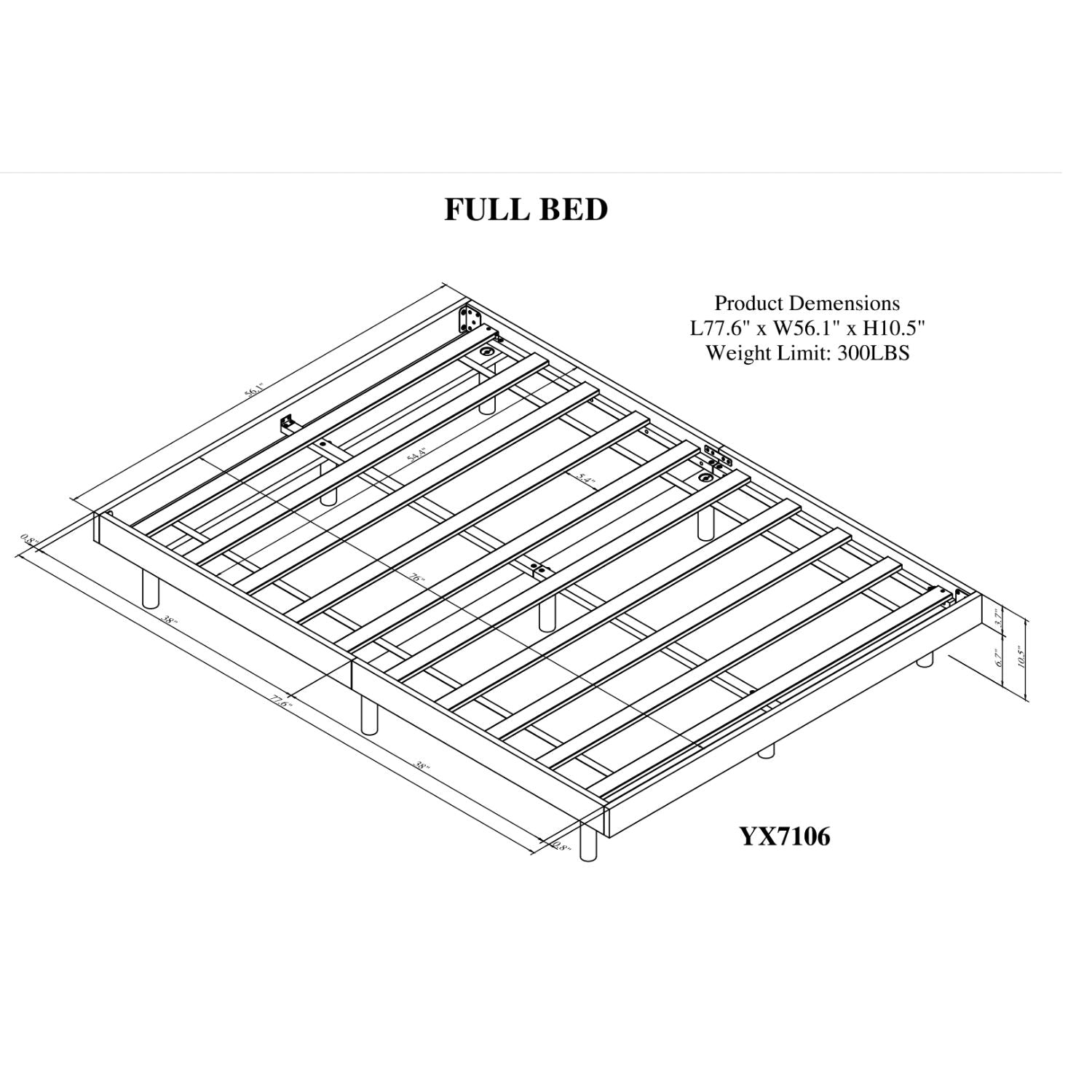 Modern Floating Platform Bed Frame