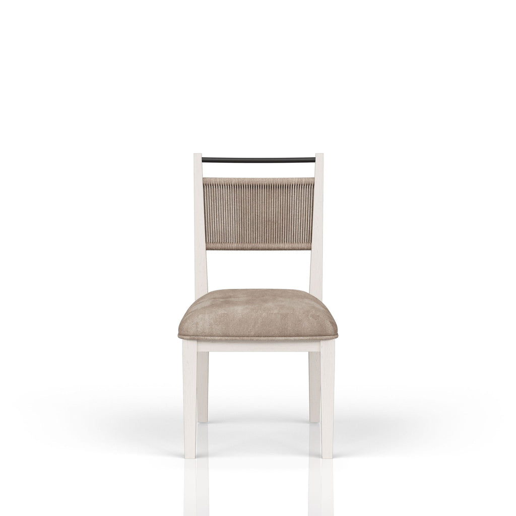Rope Back Chair - Beige / Carmel