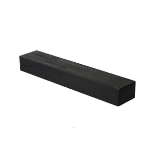 48'' Embossed Fireplace Mante, Wall Mounted Floating Shelf - Black