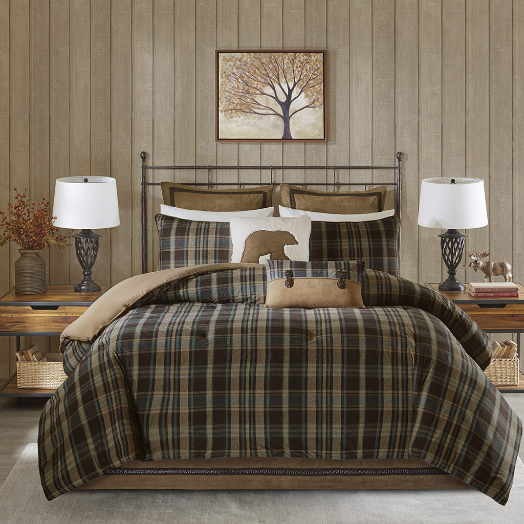 Hadley Plaid - Twin Oversized Cozy Spun Comforter Set - Multi