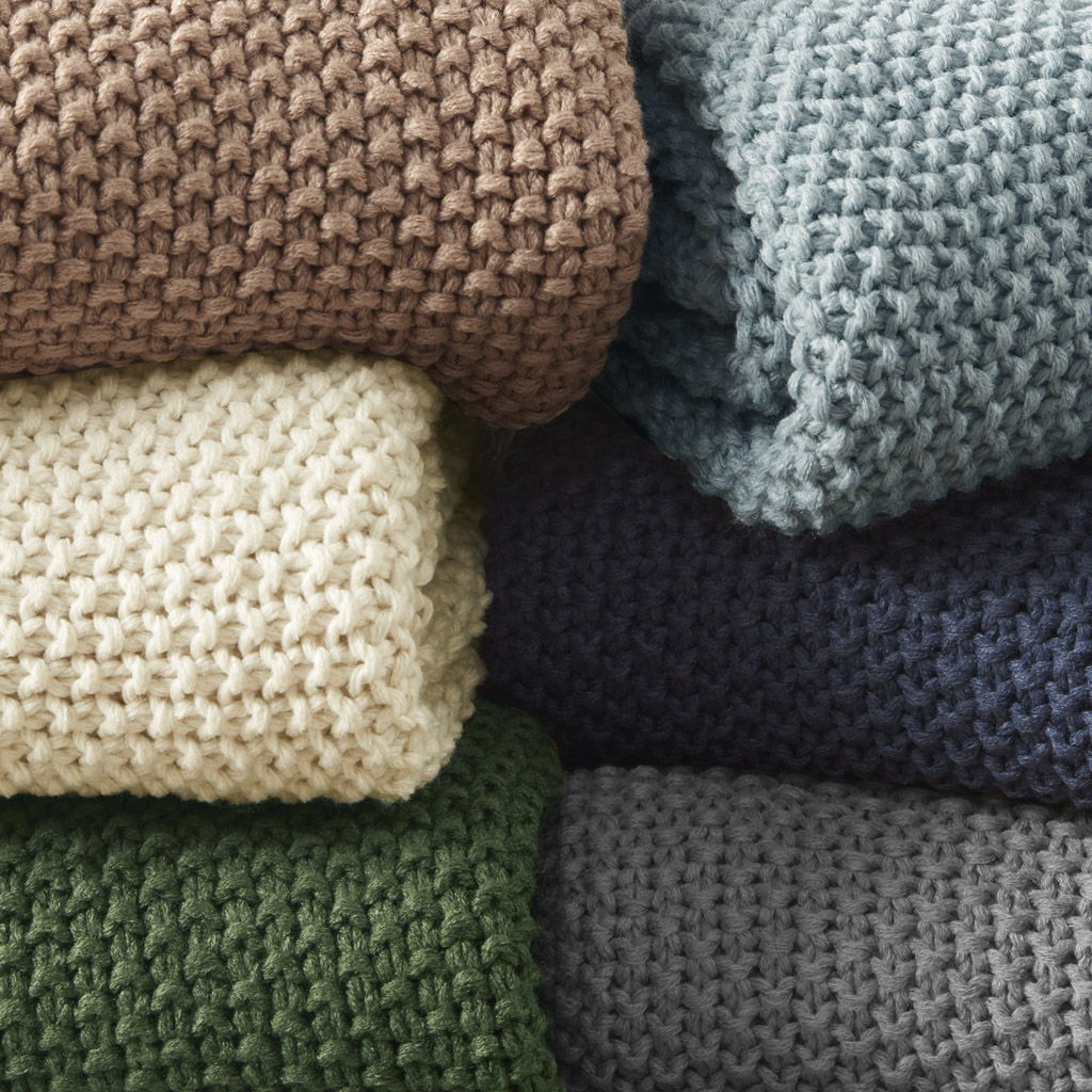 Bree Knit - Throw - Indigo