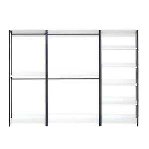 Fiona - Freestanding 3 Tower System Walk In Closet With 7 Shelf Wood And Metal Frame - White