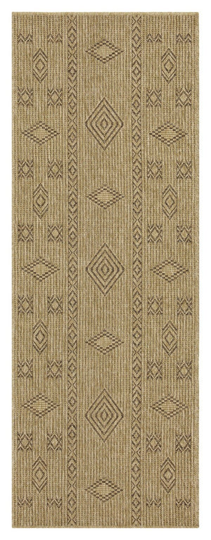 Earth - 2'7" X 7'3" Indoor, Outdoor Area Rug - Jute, Mocha