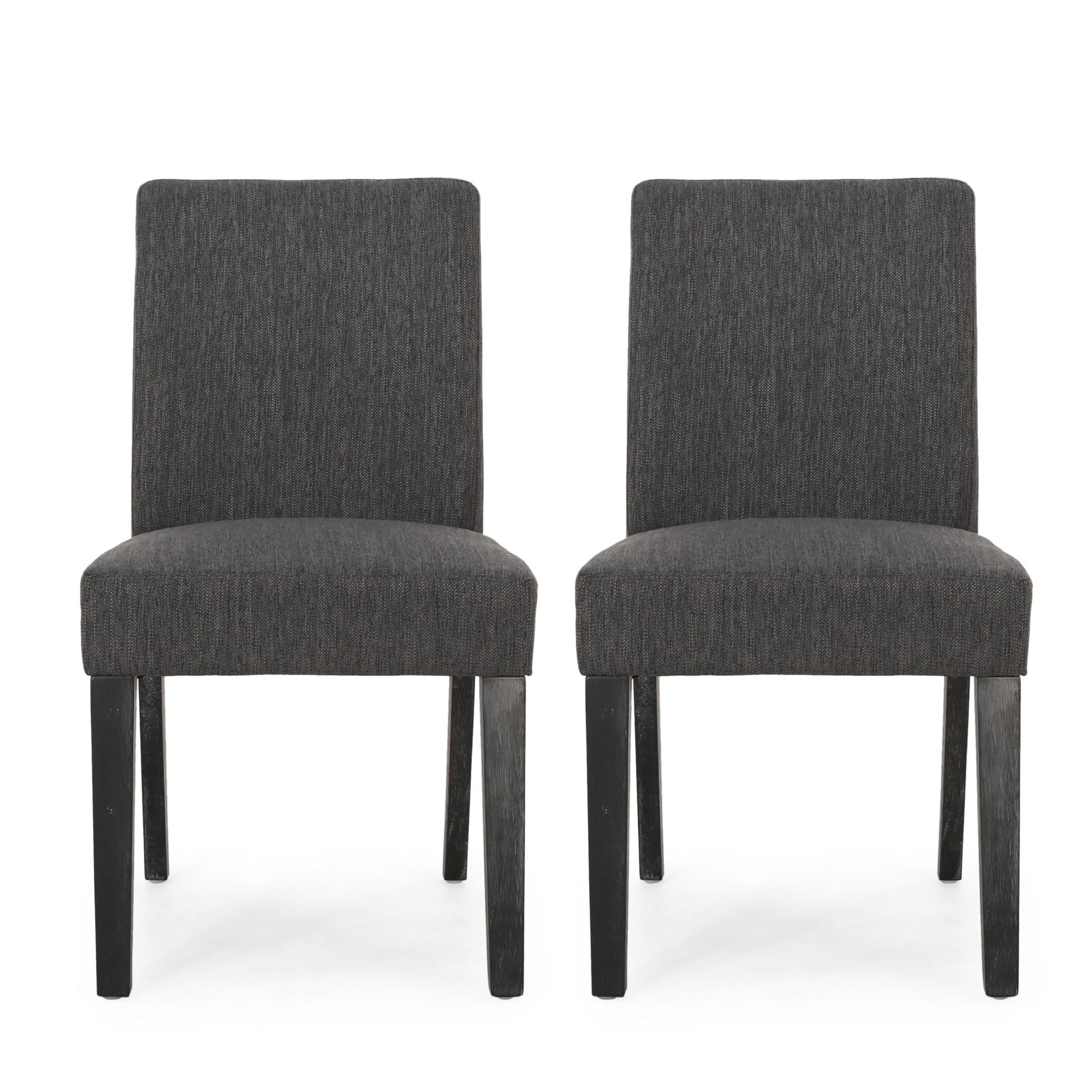 Contemporary Dining Chair With Upholstered Seating And Tapered Legs
