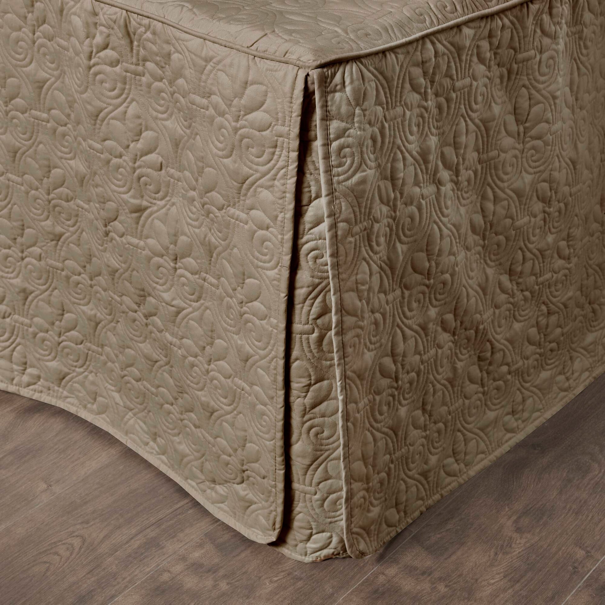 Quebec - Queen Fitted Bedspread (Set of 3) - Khaki