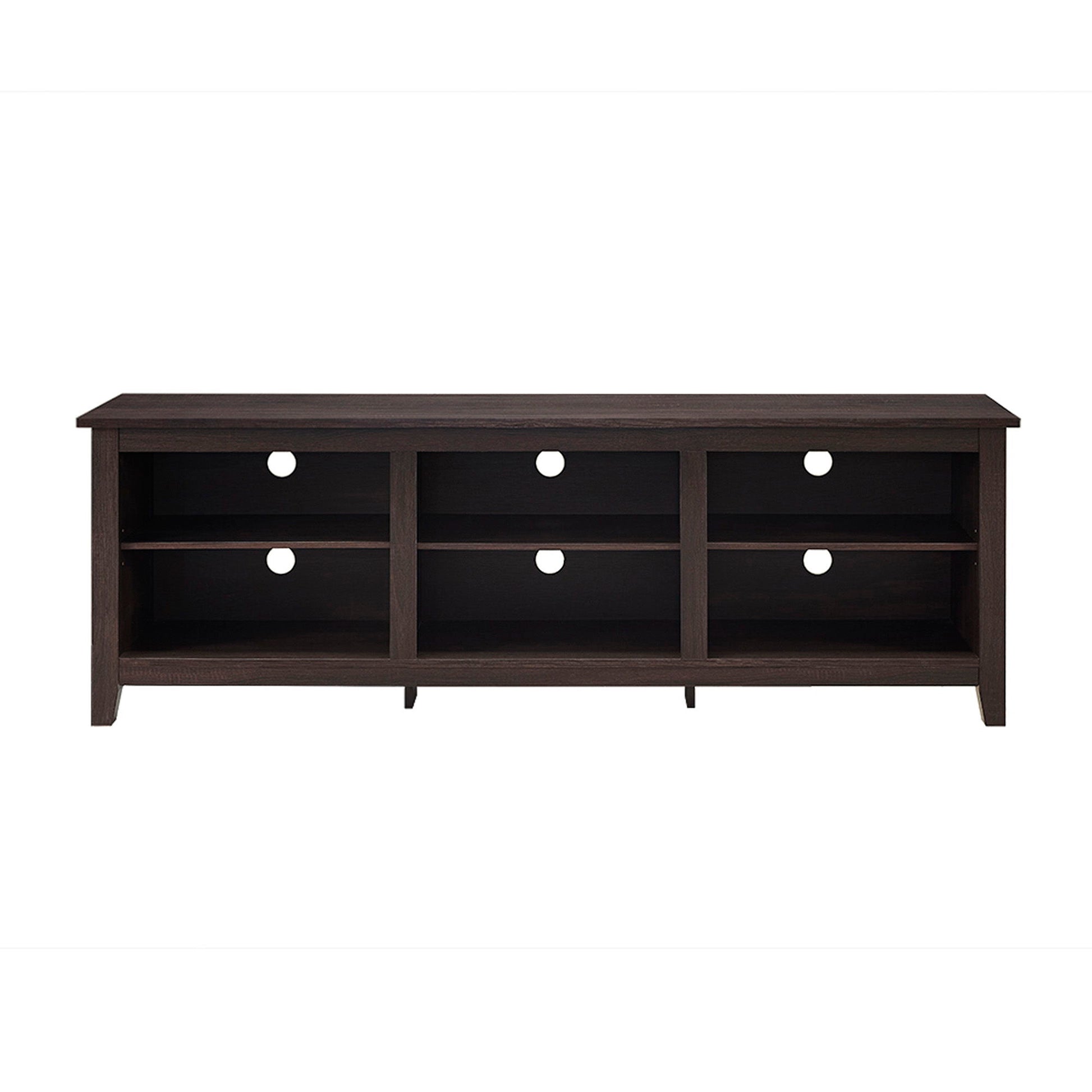 Modern Transitional 3 Shelf Open Storage 70" TV Stand For 80" TVs