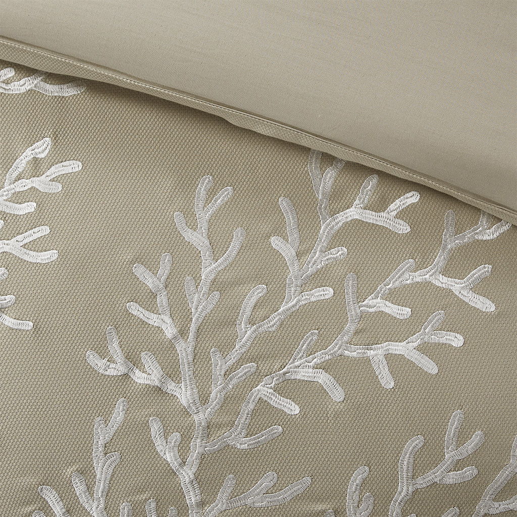 Coastline - California King 6 Piece Comforter Set - Khaki