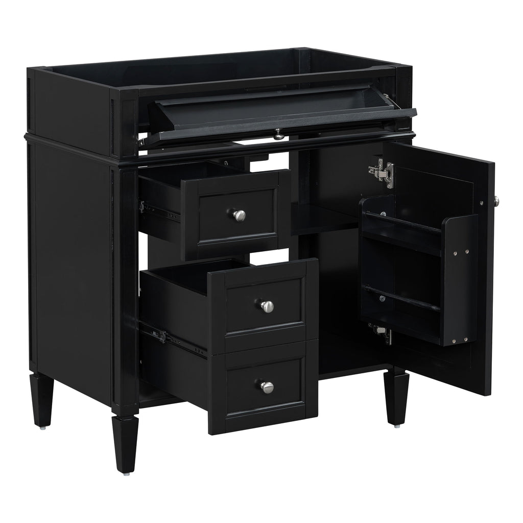 Bathroom Vanity With 2 Drawers And Tip-Out Drawer, Storage Cabinet