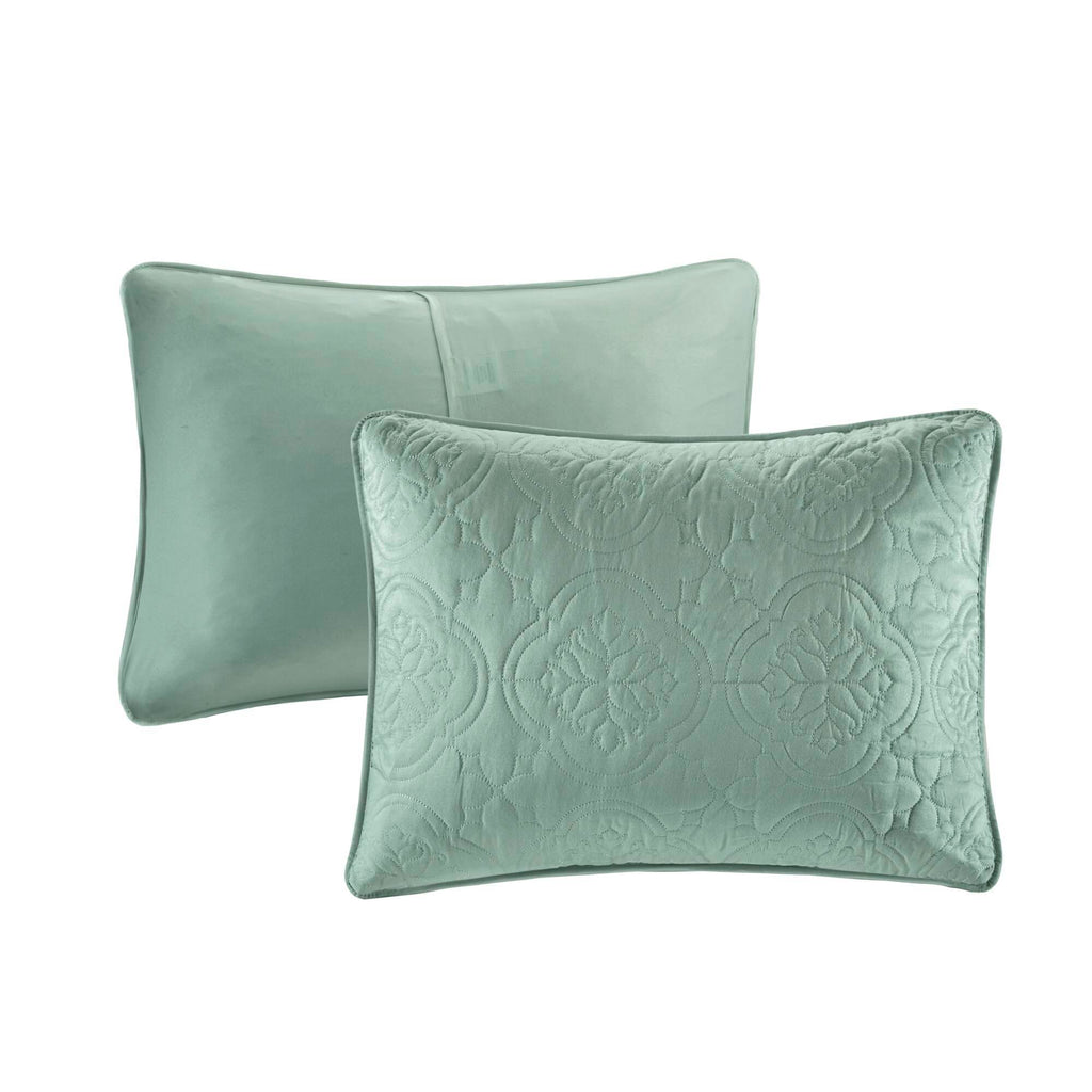 Oakley - King 3 Piece Reversible Bedspread Set - Seafoam