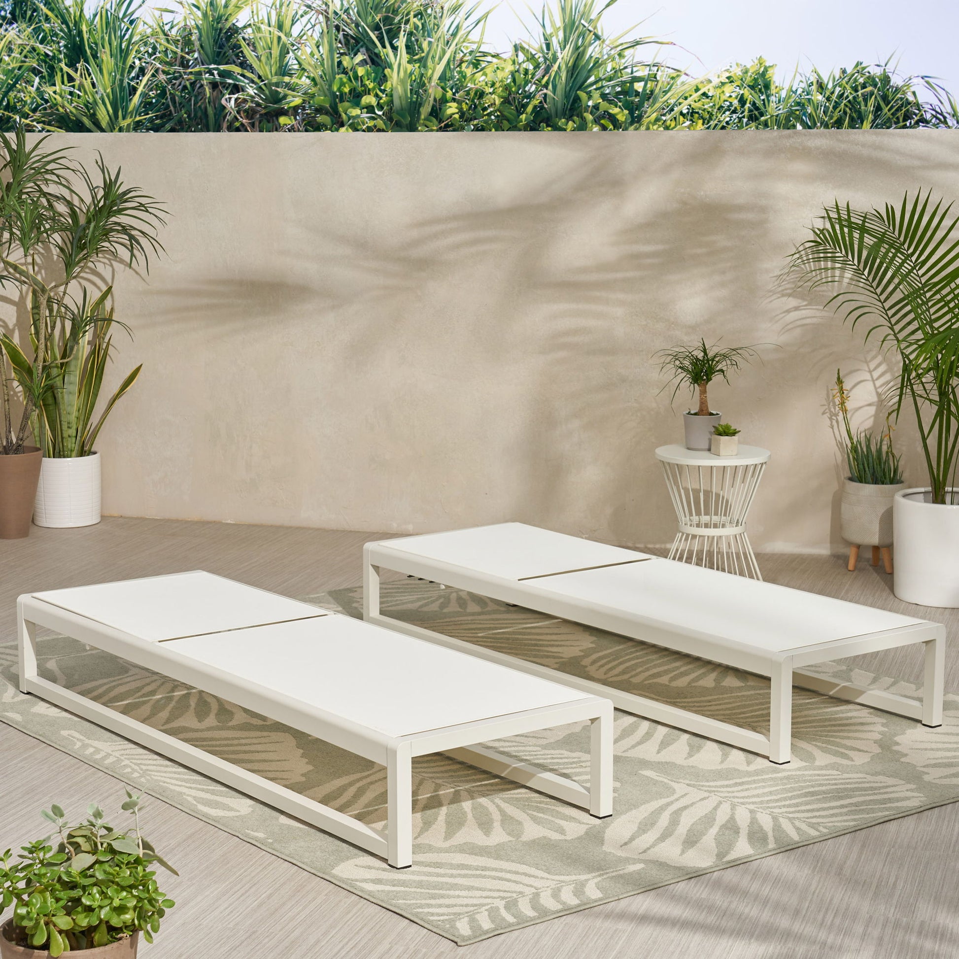 Outdoor Nylon Chaise Lounge, (Set of 2)