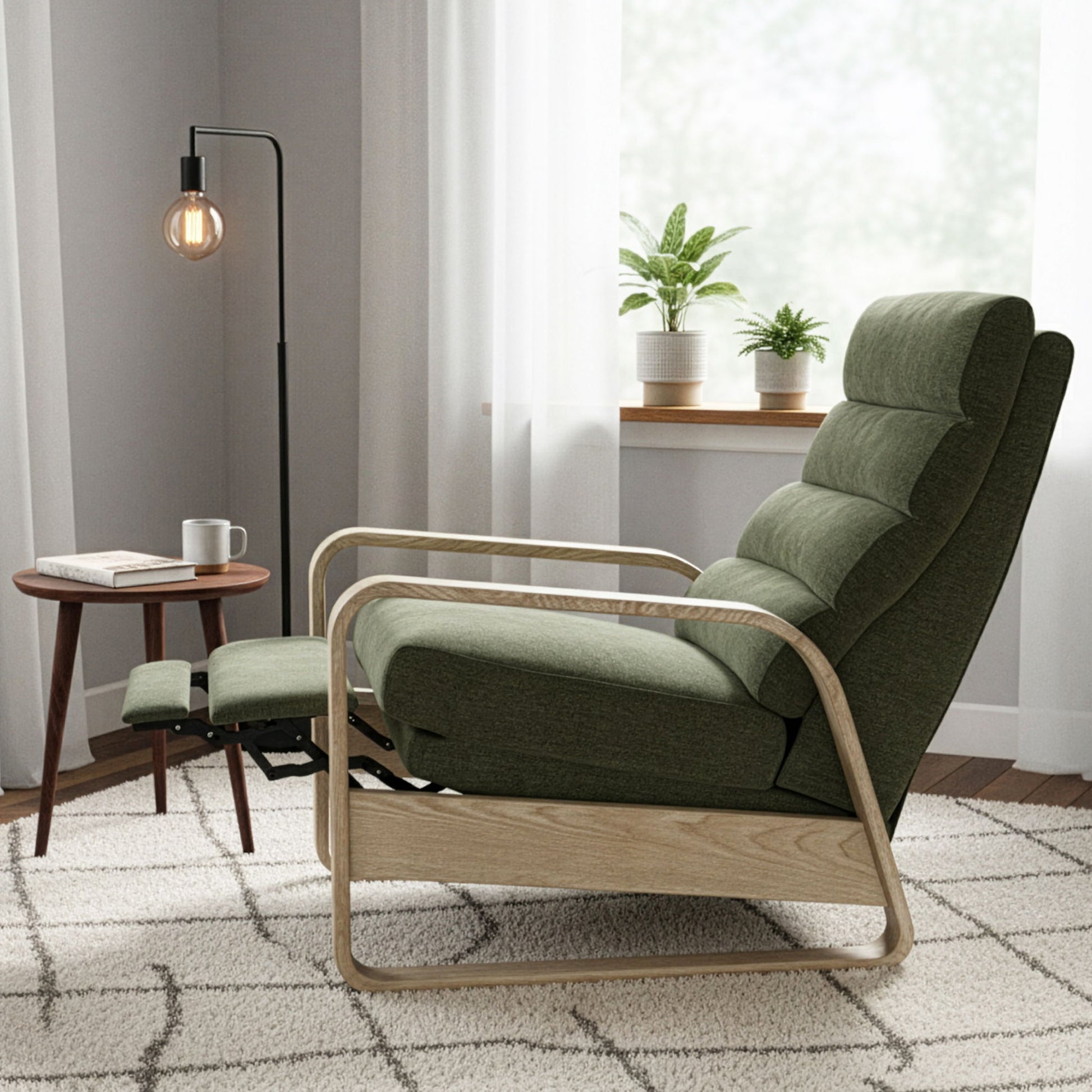 Jordan - Framed Push Back Recliner - Green
