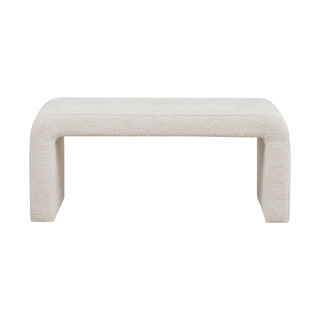 Modern Contemporary Boucle Waterfall Bench