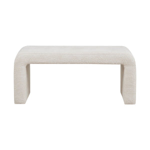 Modern Contemporary Boucle Waterfall Bench