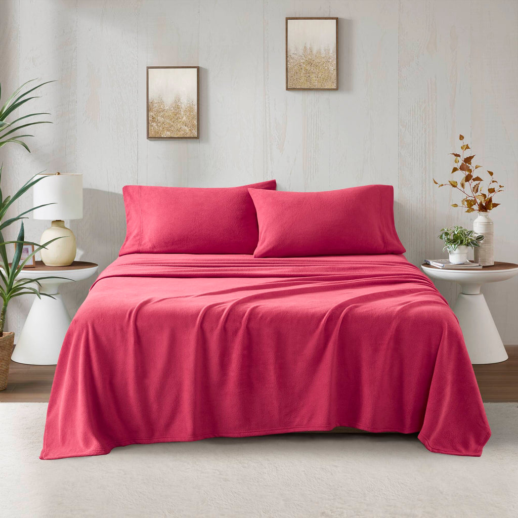 Micro Fleece - Queen Sheet Set - Red