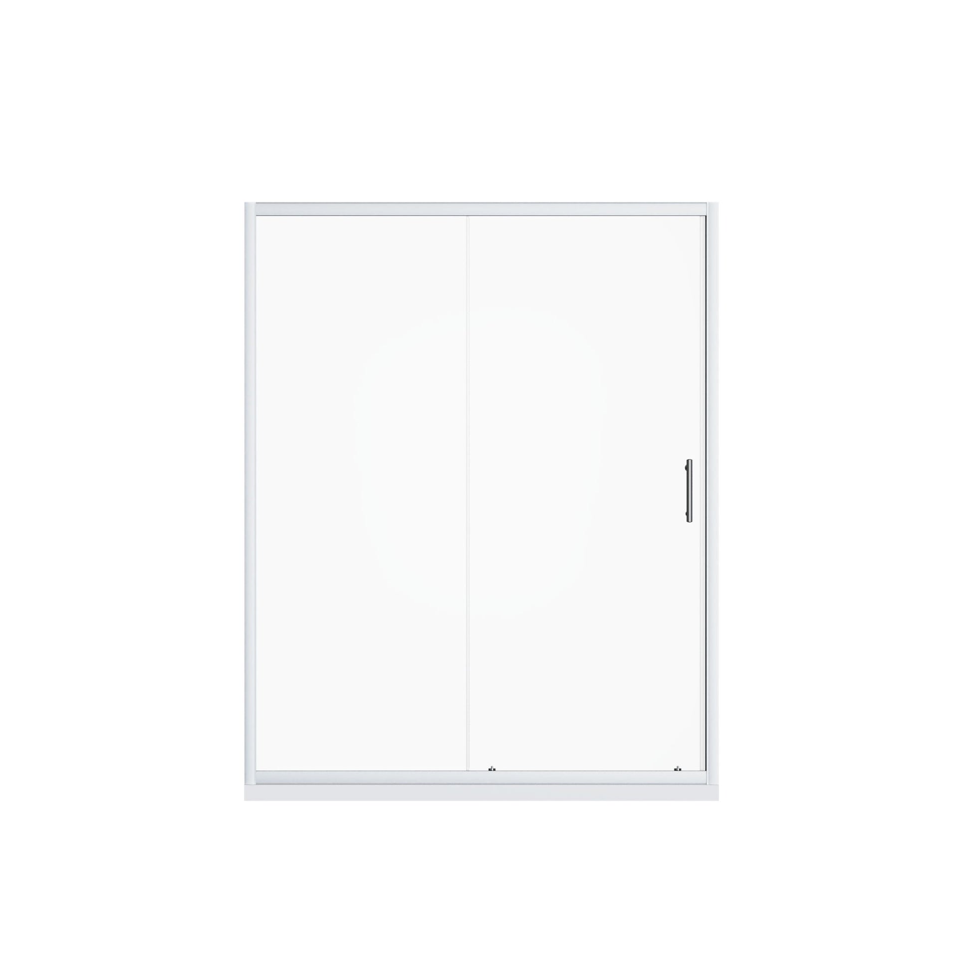 Pivot Shower Door With Handle, 1 / 4" Thick - Chrome